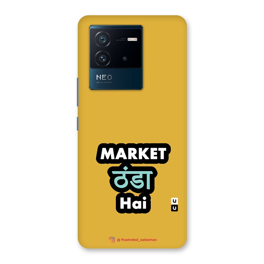 Market Thanda Hai Mustard Yellow Back Case for Vivo iQOO Neo 6 5G