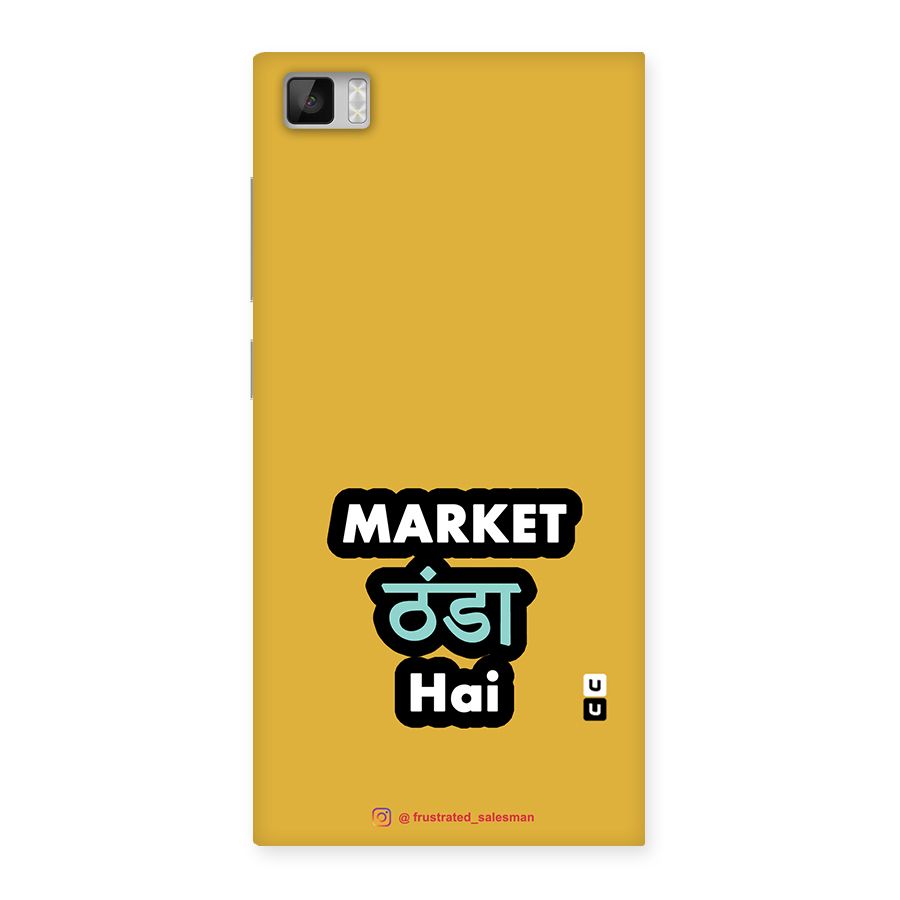 Market Thanda Hai Mustard Yellow Back Case for Xiaomi Mi3