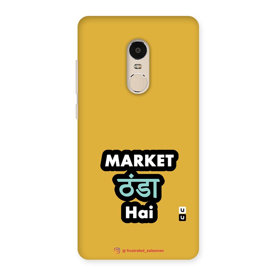 Market Thanda Hai Mustard Yellow Back Case for Xiaomi Redmi Note 4