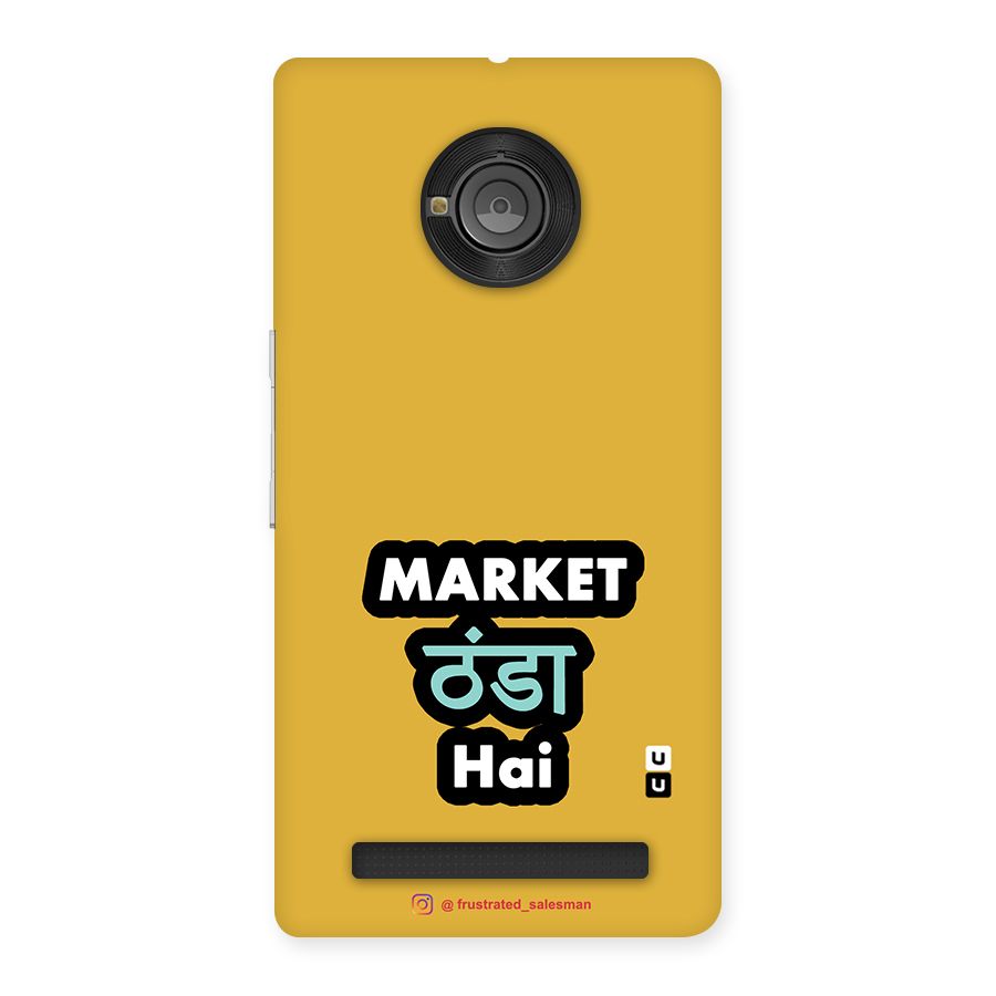 Market Thanda Hai Mustard Yellow Back Case for Yu Yuphoria