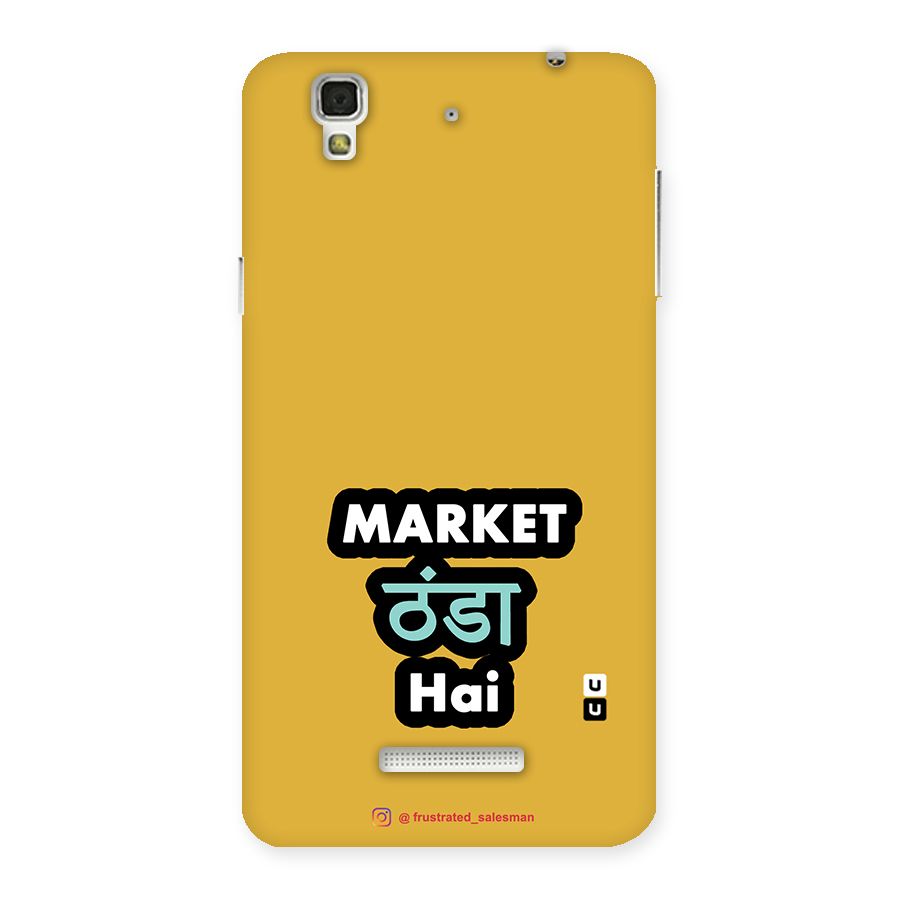 Market Thanda Hai Mustard Yellow Back Case for Yu Yureka