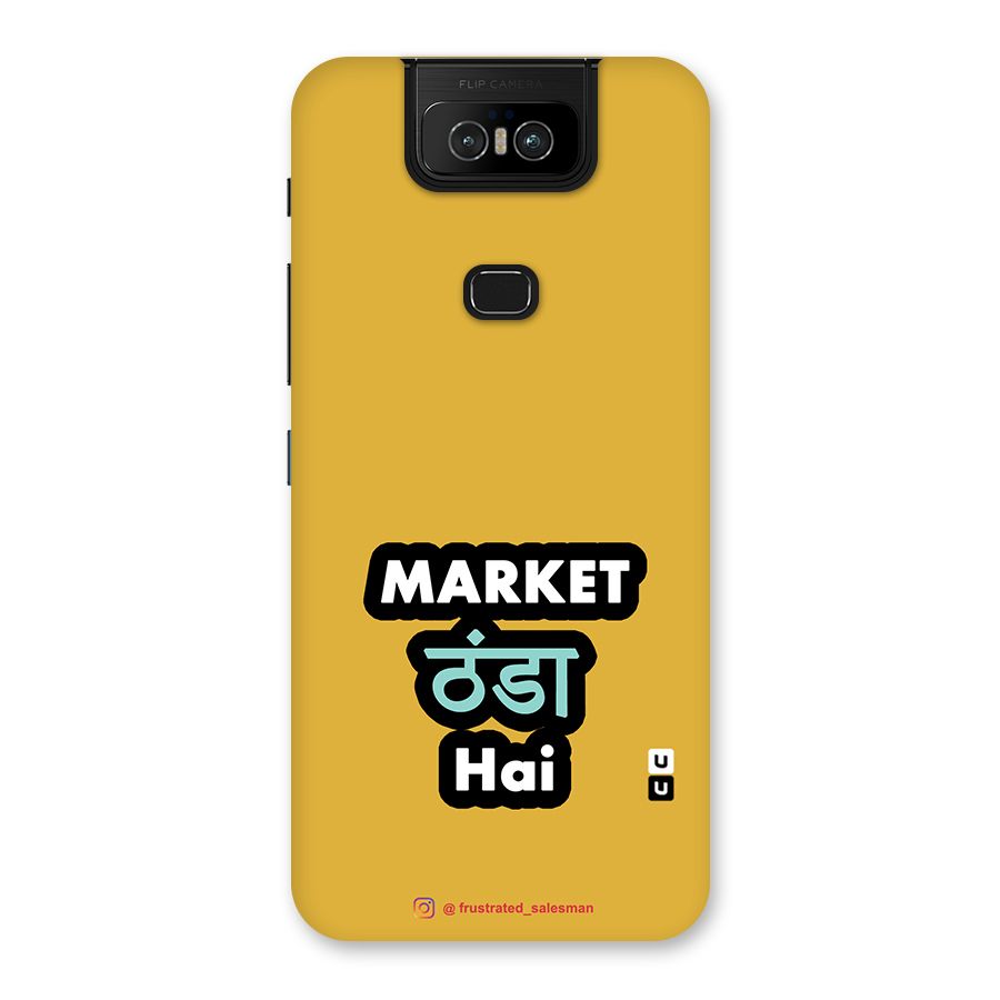 Market Thanda Hai Mustard Yellow Back Case for Zenfone 6z