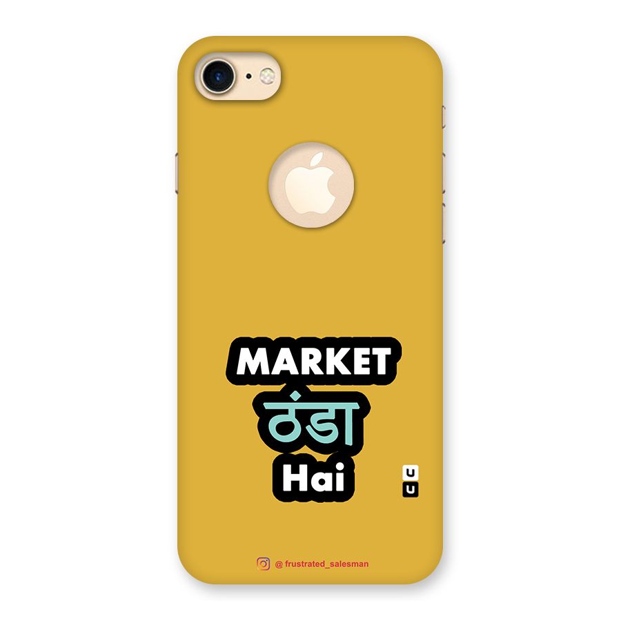 Market Thanda Hai Mustard Yellow Back Case for iPhone 8 Logo Cut
