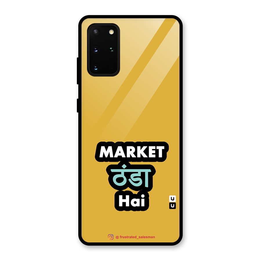 Market Thanda Hai Mustard Yellow Glass Back Case for Galaxy S20 Plus