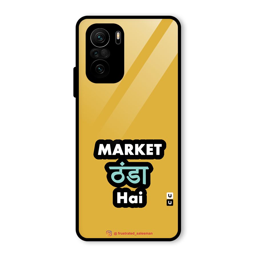Market Thanda Hai Mustard Yellow Glass Back Case for Mi 11x