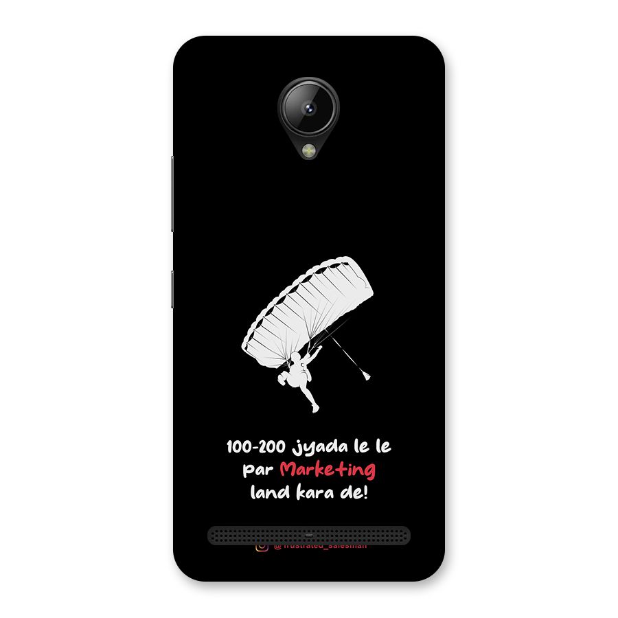 Marketing Land Kara De Black Back Case for Lenovo C2
