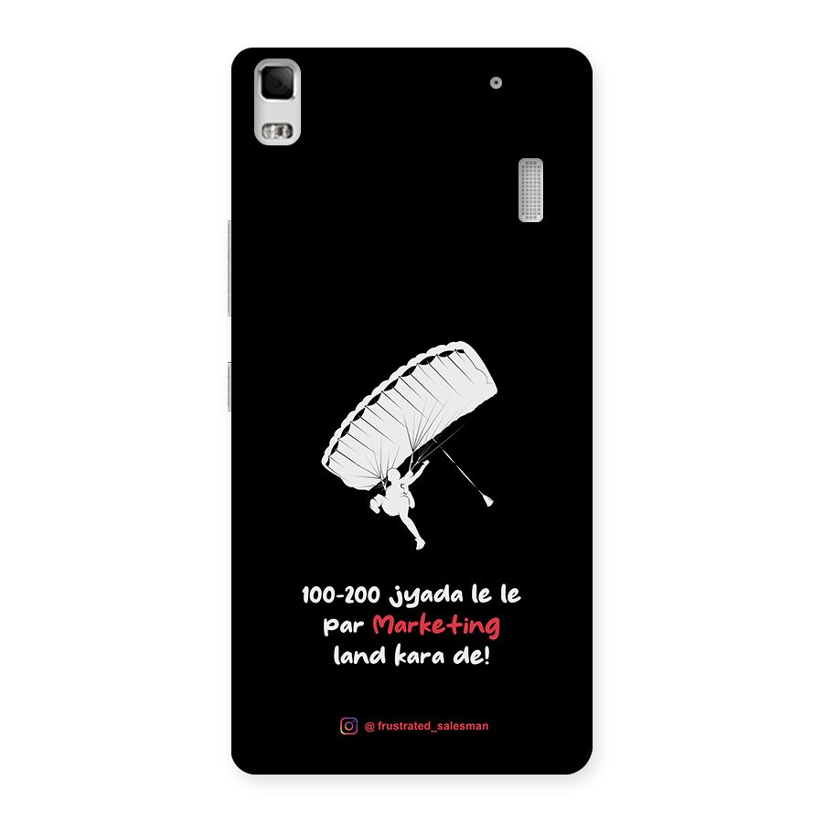 Marketing Land Kara De Black Back Case for Lenovo K3 Note