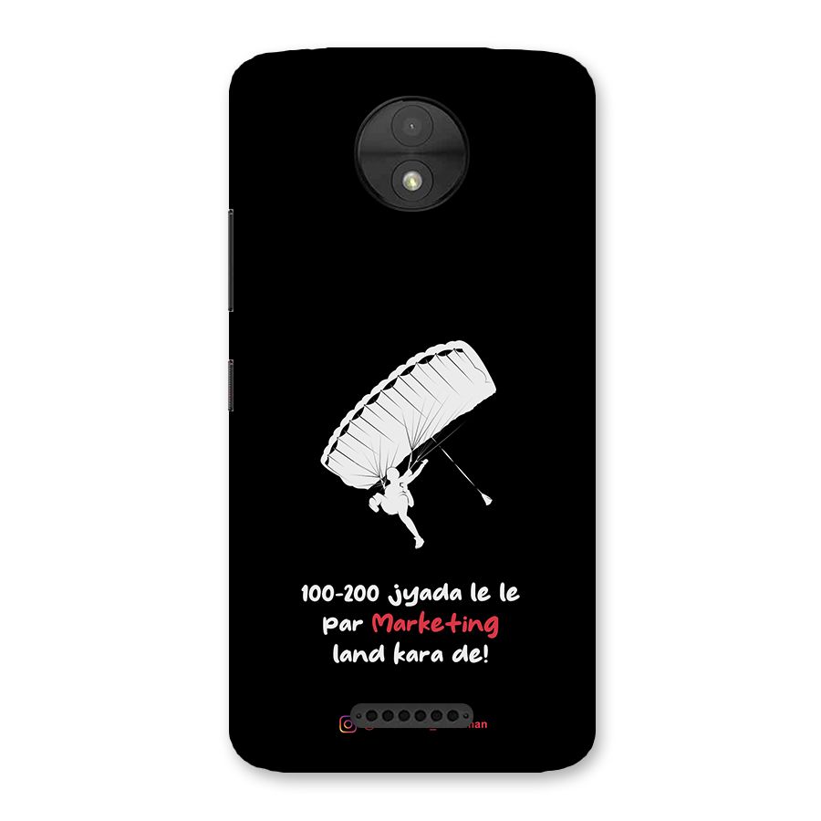 Marketing Land Kara De Black Back Case for Moto C