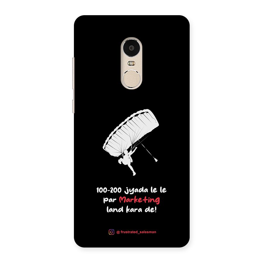 Marketing Land Kara De Black Back Case for Xiaomi Redmi Note 4