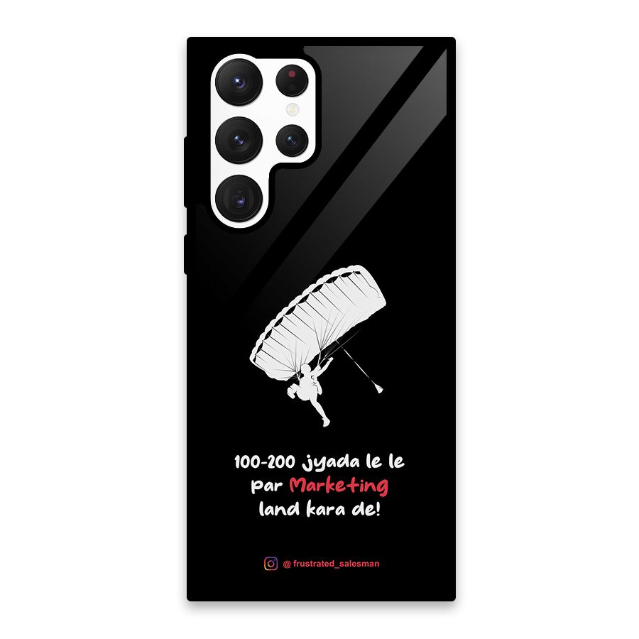 Marketing Land Kara De Black Glass Back Case for Galaxy S22 Ultra 5G