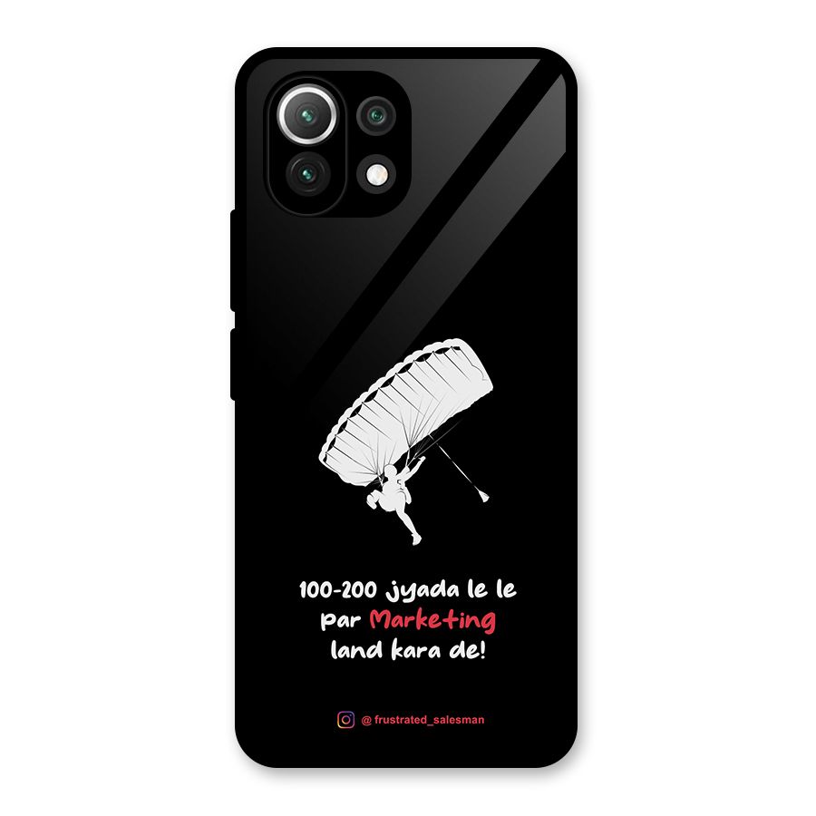 Marketing Land Kara De Black Glass Back Case for Mi 11 Lite NE 5G