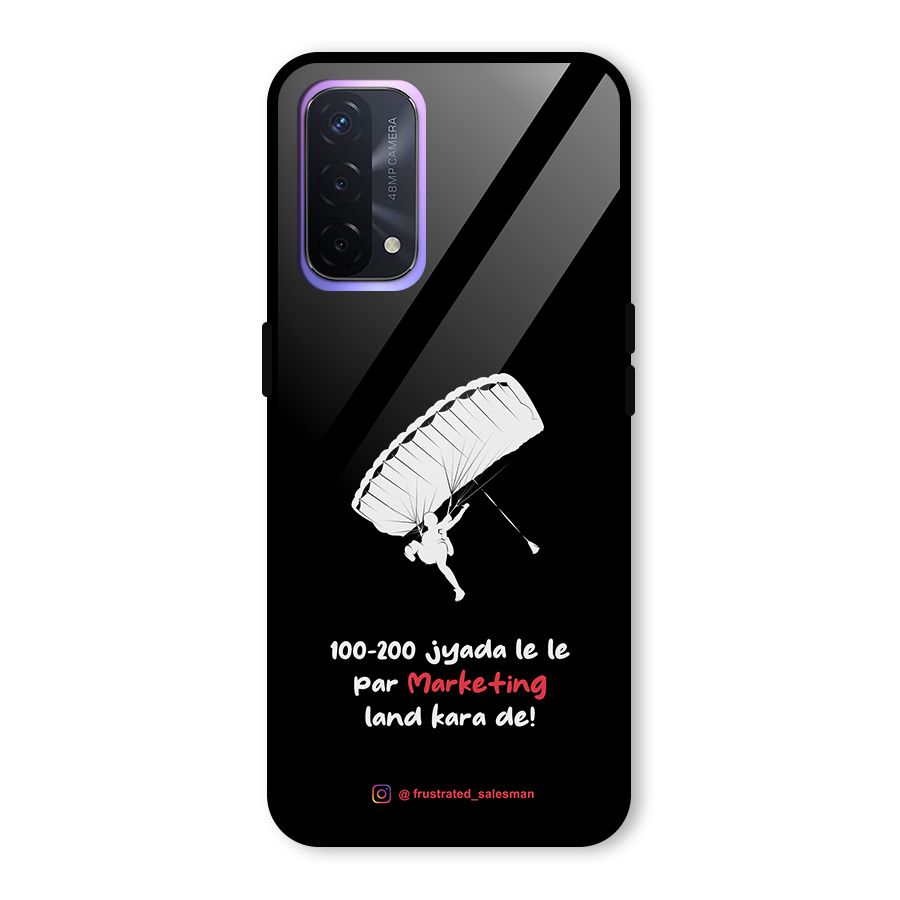 Marketing Land Kara De Black Glass Back Case for Oppo A74 5G