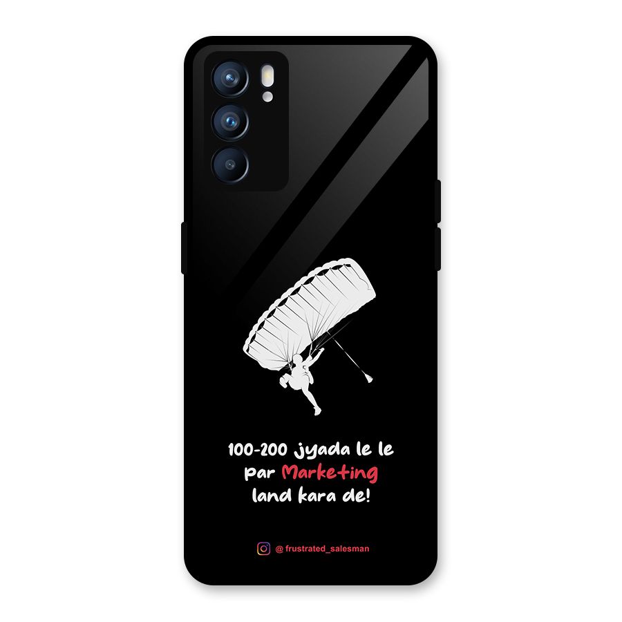 Marketing Land Kara De Black Glass Back Case for Oppo Reno6 5G