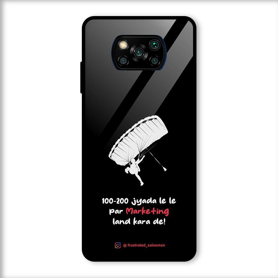 Marketing Land Kara De Black Glass Back Case for Poco X3