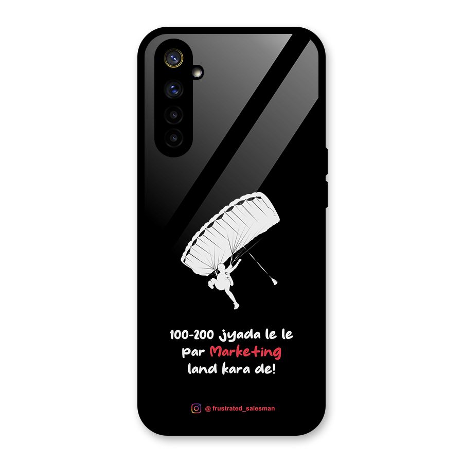 Marketing Land Kara De Black Glass Back Case for Realme 6i