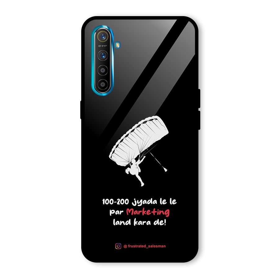 Marketing Land Kara De Black Glass Back Case for Realme XT