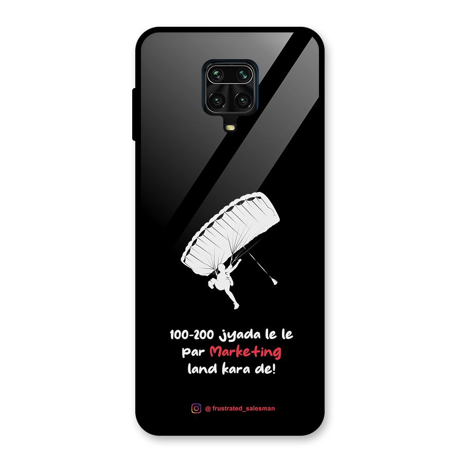 Marketing Land Kara De Black Glass Back Case for Redmi Note 10 Lite