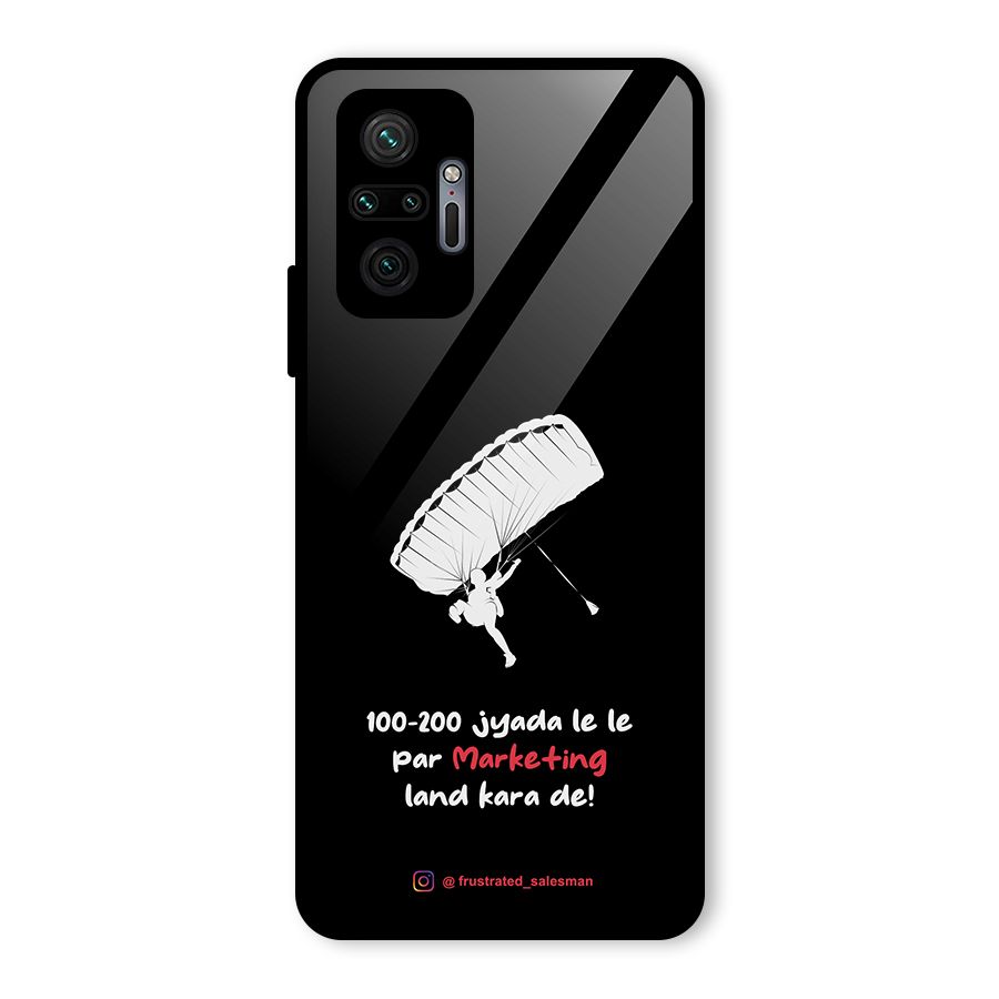 Marketing Land Kara De Black Glass Back Case for Redmi Note 10 Pro