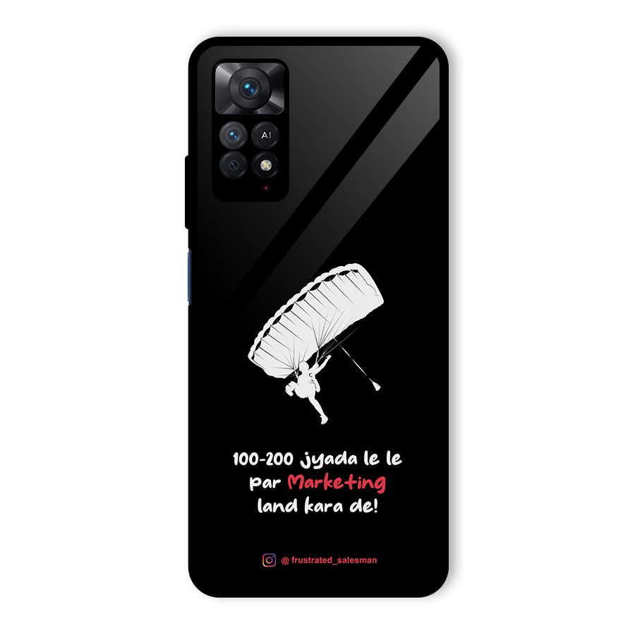 Marketing Land Kara De Black Glass Back Case for Redmi Note 11 Pro Plus 5G