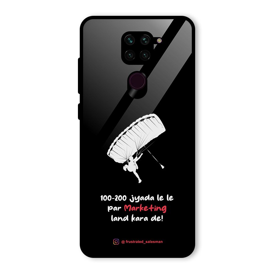 Marketing Land Kara De Black Glass Back Case for Redmi Note 9