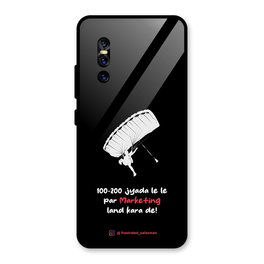 Marketing Land Kara De Black Glass Back Case for Vivo V15 Pro