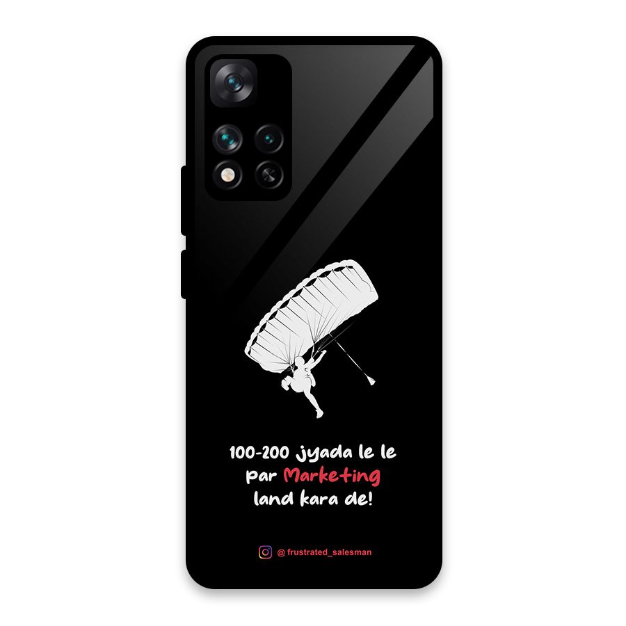 Marketing Land Kara De Black Glass Back Case for Xiaomi 11i HyperCharge 5G