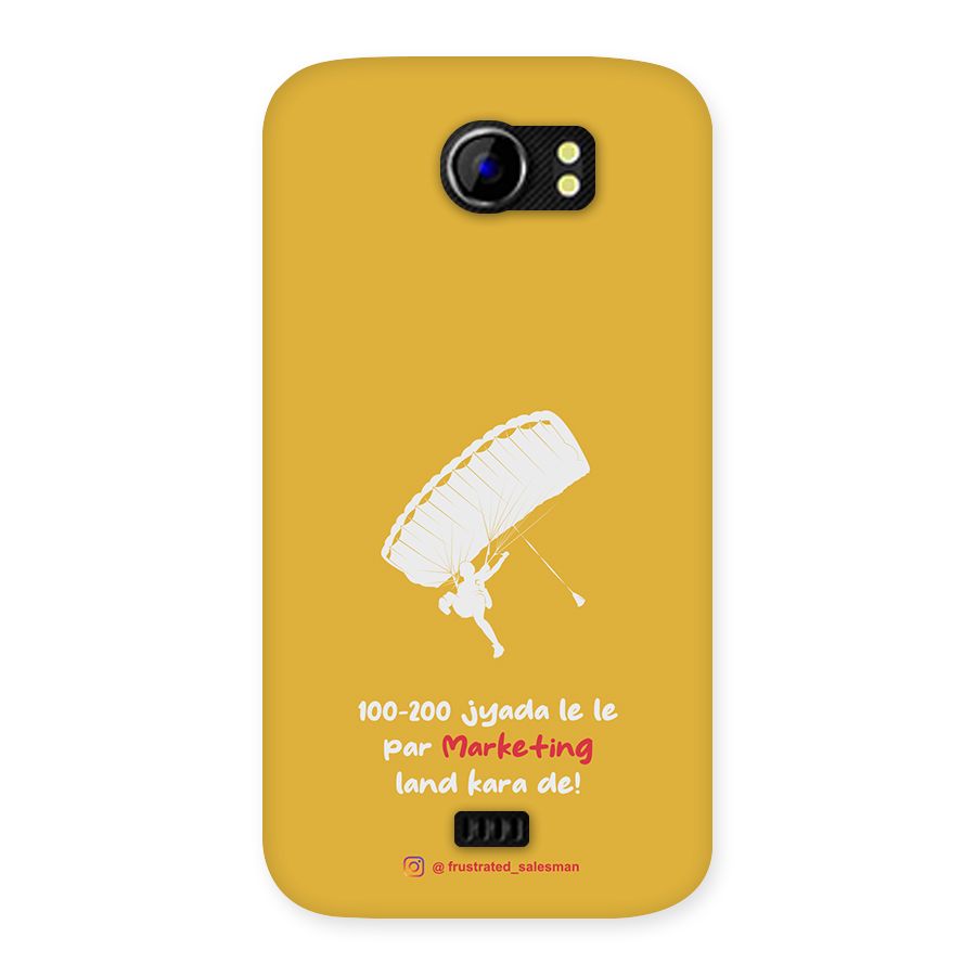 Marketing Land Kara De Mustard Yellow Back Case for Micromax Canvas 2 A110