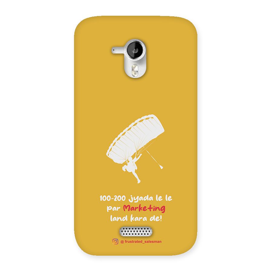 Marketing Land Kara De Mustard Yellow Back Case for Micromax Canvas HD A116