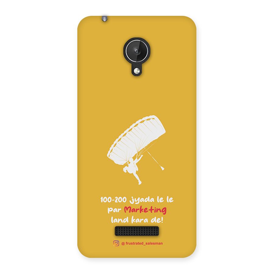 Marketing Land Kara De Mustard Yellow Back Case for Micromax Canvas Spark Q380