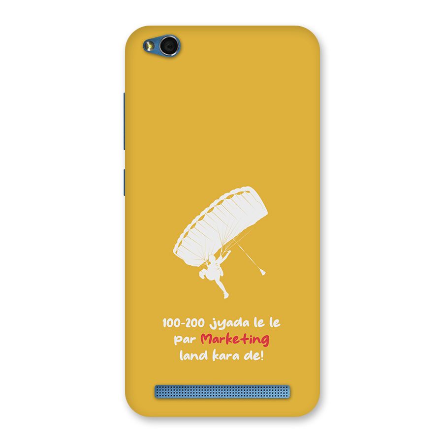Marketing Land Kara De Mustard Yellow Back Case for Redmi 5A