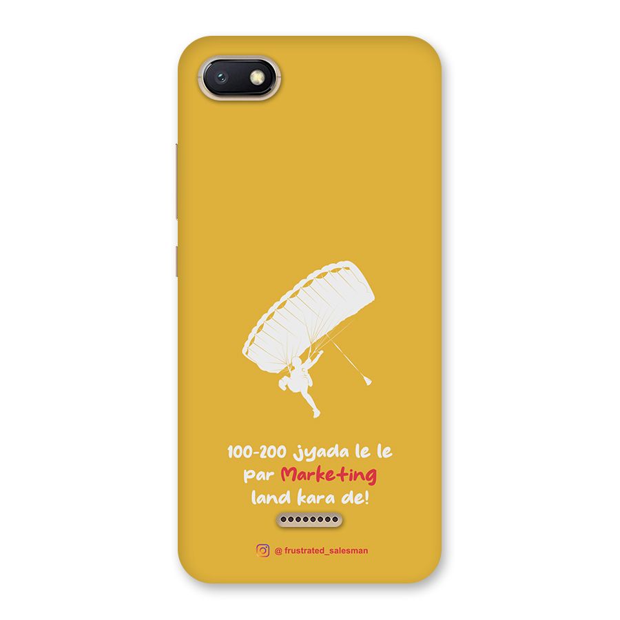 Marketing Land Kara De Mustard Yellow Back Case for Redmi 6A