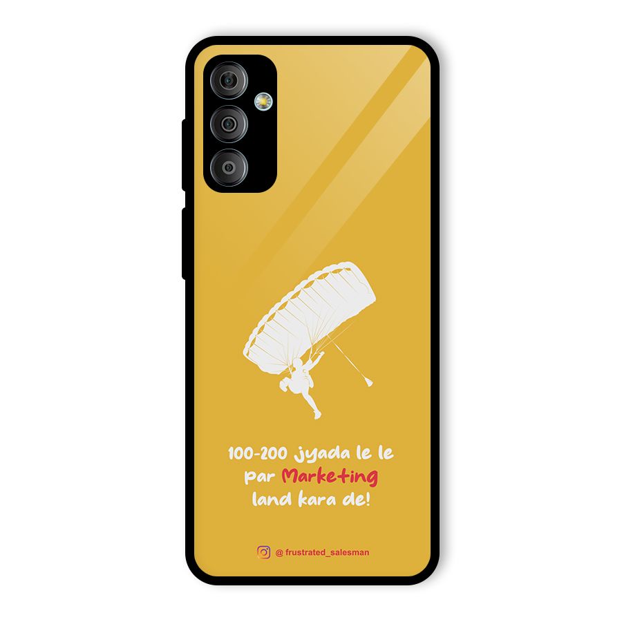 Marketing Land Kara De Mustard Yellow Glass Back Case for Galaxy F23