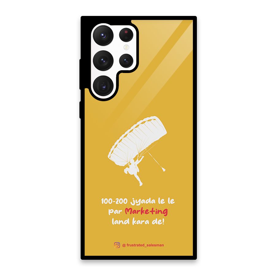 Marketing Land Kara De Mustard Yellow Glass Back Case for Galaxy S22 Ultra 5G