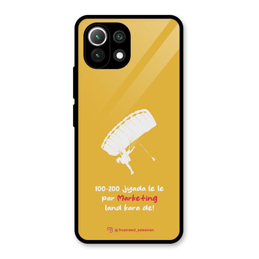 Marketing Land Kara De Mustard Yellow Glass Back Case for Mi 11 Lite NE 5G