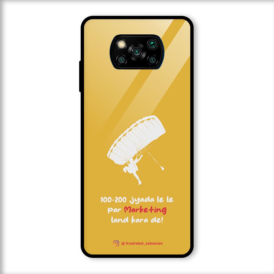 Marketing Land Kara De Mustard Yellow Glass Back Case for Poco X3