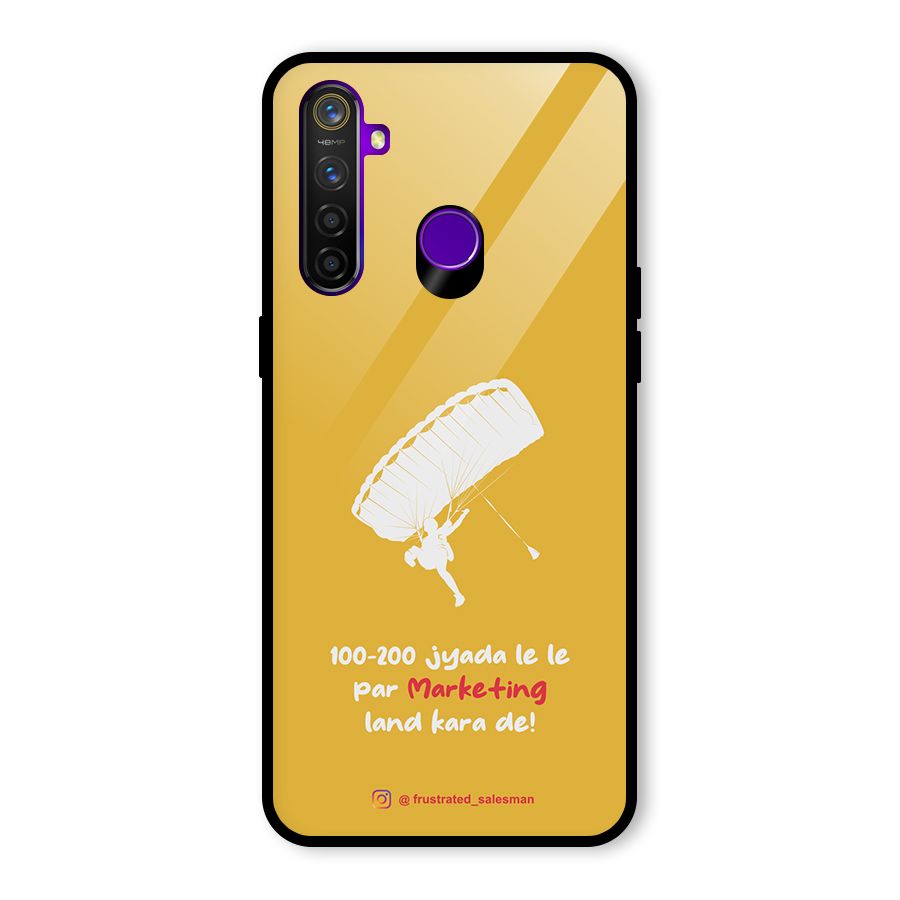 Marketing Land Kara De Mustard Yellow Glass Back Case for Realme 5 Pro