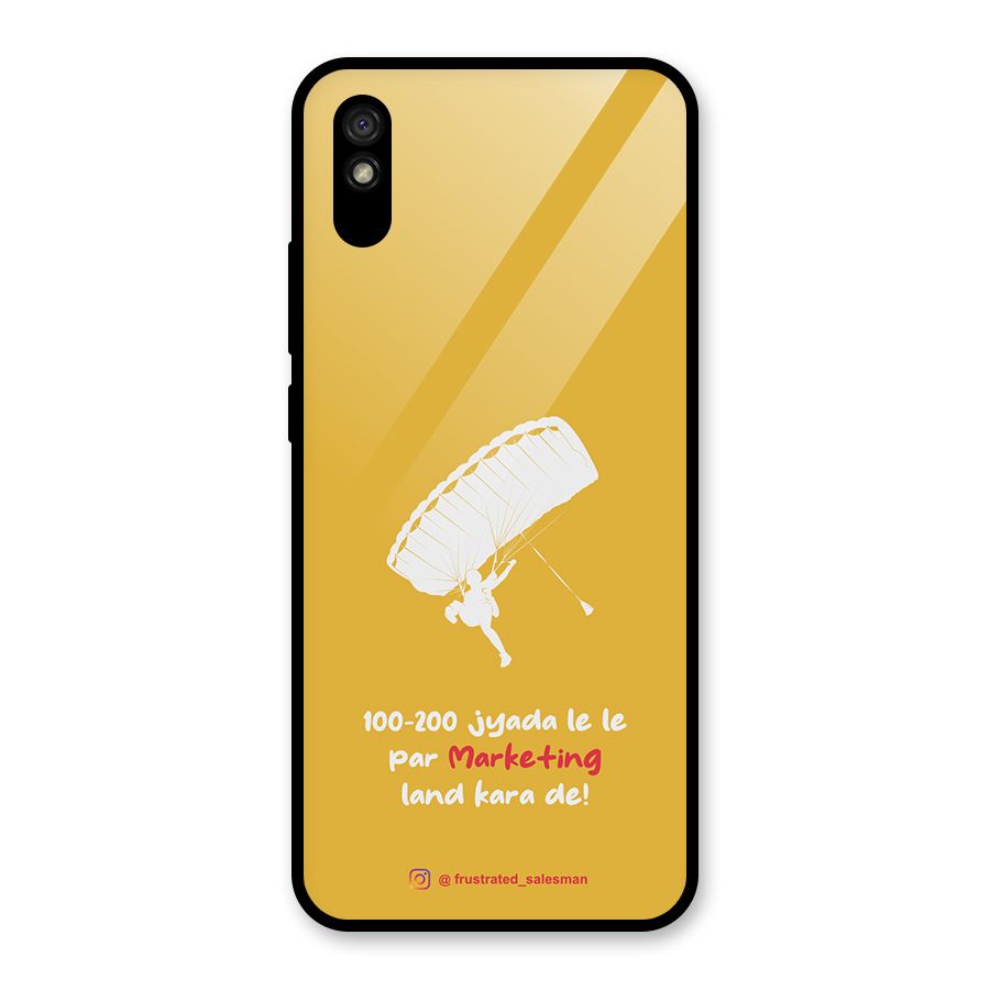 Marketing Land Kara De Mustard Yellow Glass Back Case for Redmi 9i
