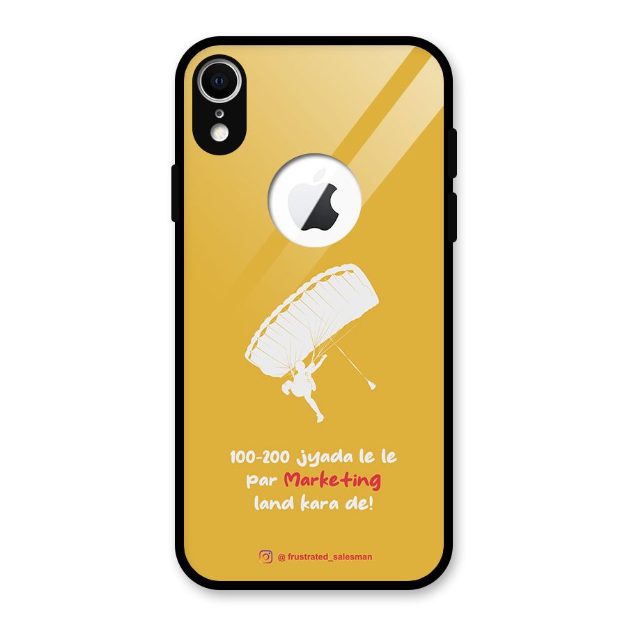 Marketing Land Kara De Mustard Yellow Glass Back Case for iPhone XR Logo Cut