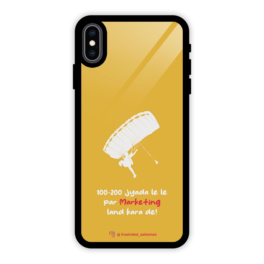 Marketing Land Kara De Mustard Yellow Glass Back Case for iPhone XS Max