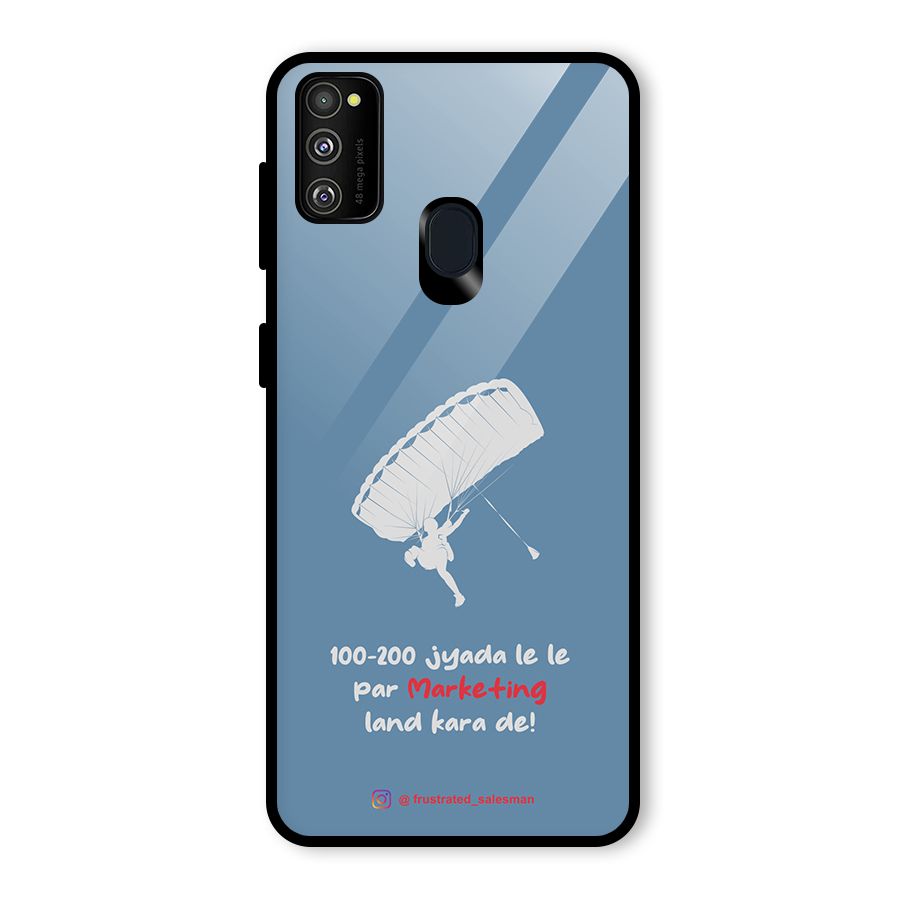 Marketing Land Kara De SteelBlue Glass Back Case for Galaxy M21
