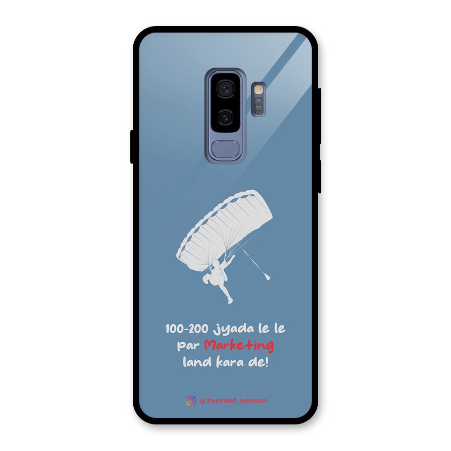 Marketing Land Kara De SteelBlue Glass Back Case for Galaxy S9 Plus