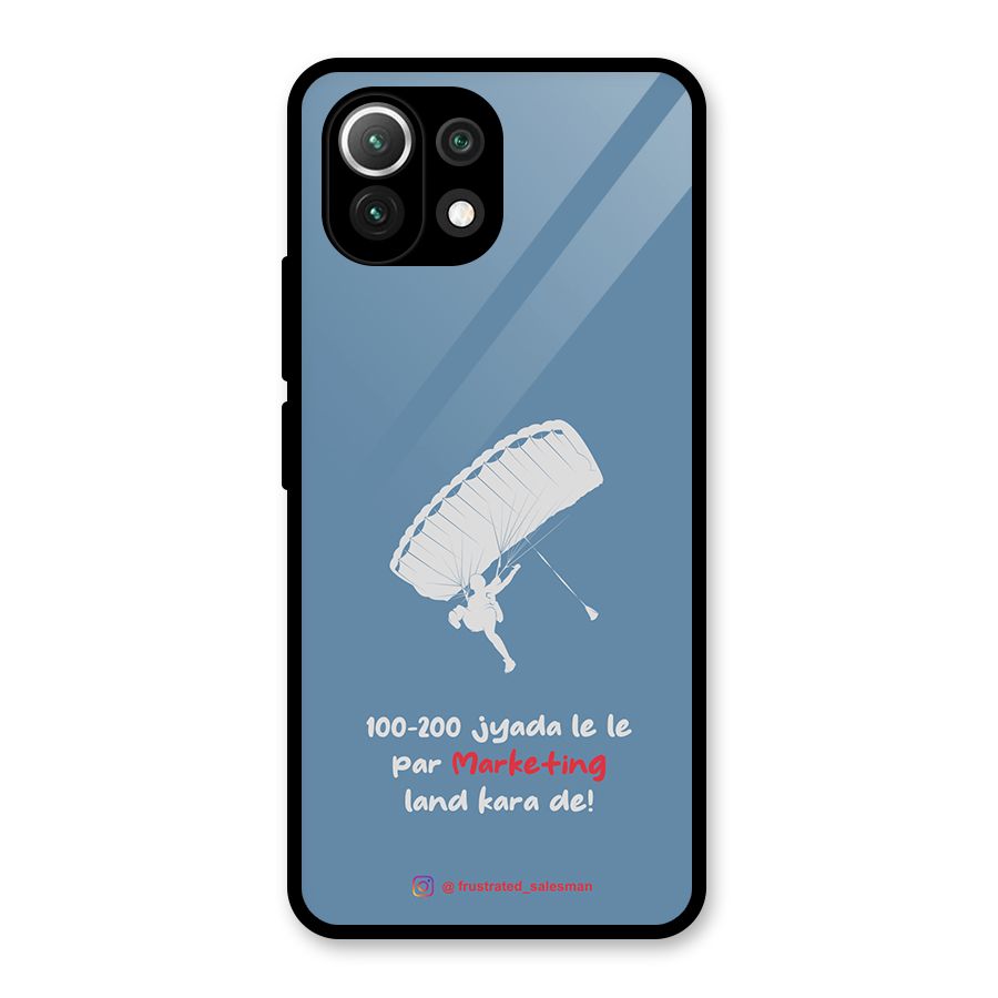 Marketing Land Kara De SteelBlue Glass Back Case for Mi 11 Lite NE 5G
