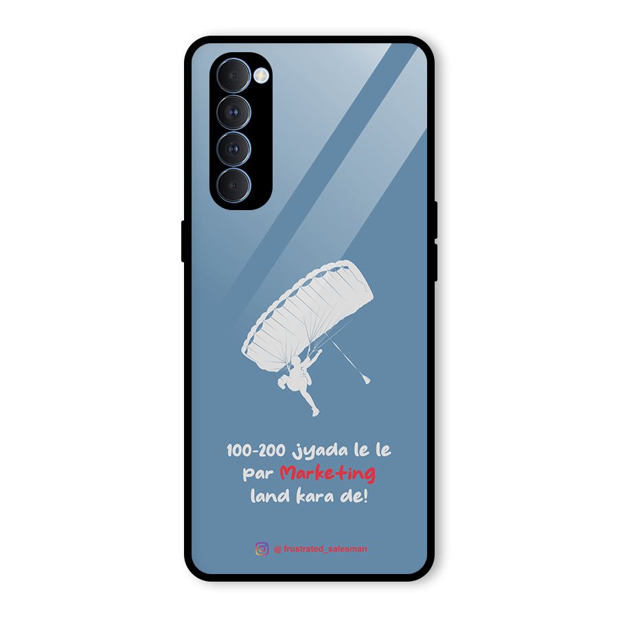 Marketing Land Kara De SteelBlue Glass Back Case for Oppo Reno4 Pro