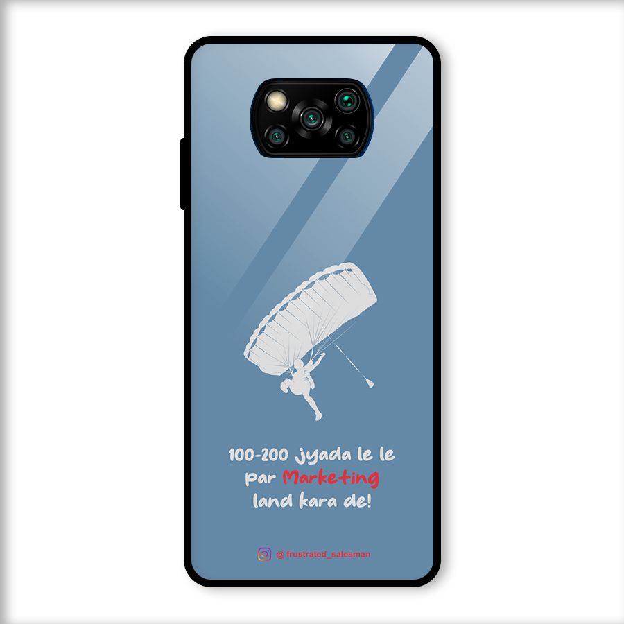Marketing Land Kara De SteelBlue Glass Back Case for Poco X3
