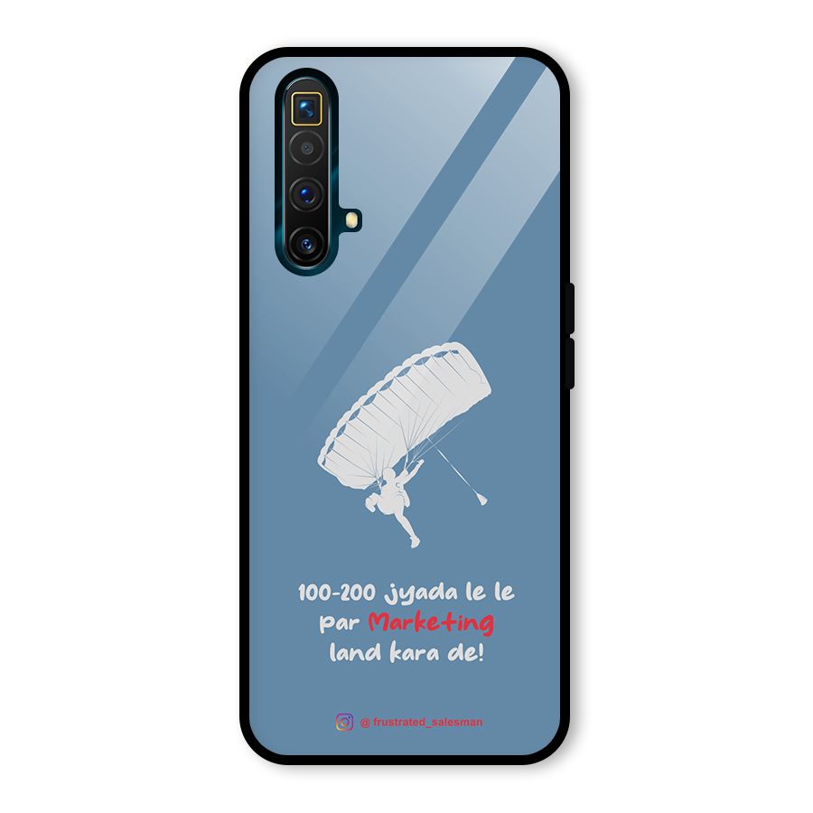 Marketing Land Kara De SteelBlue Glass Back Case for Realme X3 SuperZoom