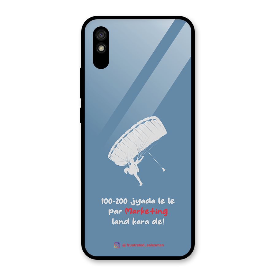 Marketing Land Kara De SteelBlue Glass Back Case for Redmi 9A