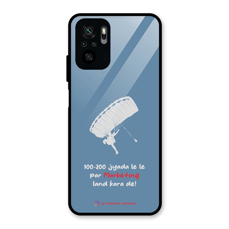Marketing Land Kara De SteelBlue Glass Back Case for Redmi Note 10S