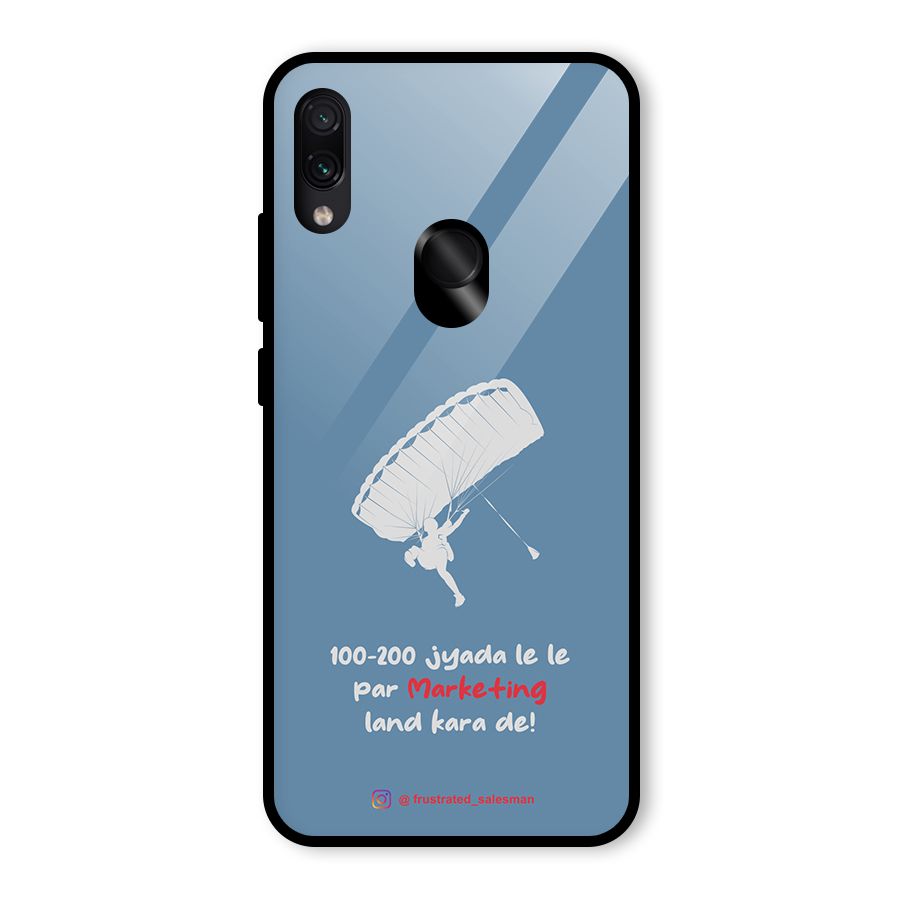 Marketing Land Kara De SteelBlue Glass Back Case for Redmi Note 7