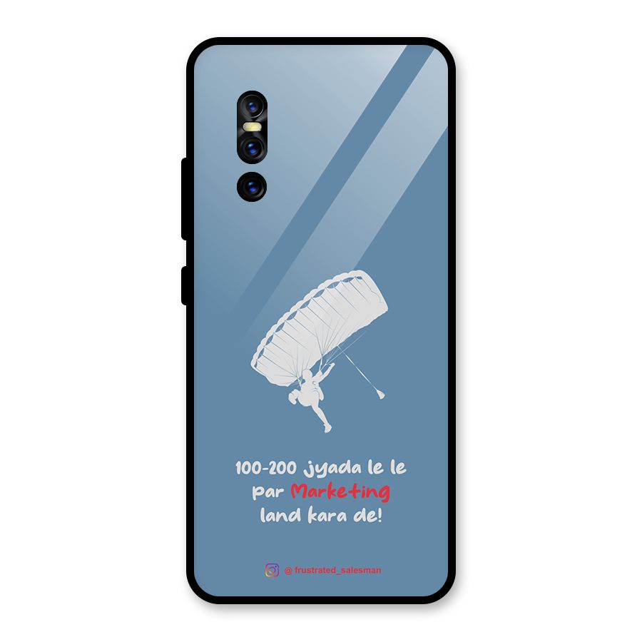 Marketing Land Kara De SteelBlue Glass Back Case for Vivo V15 Pro