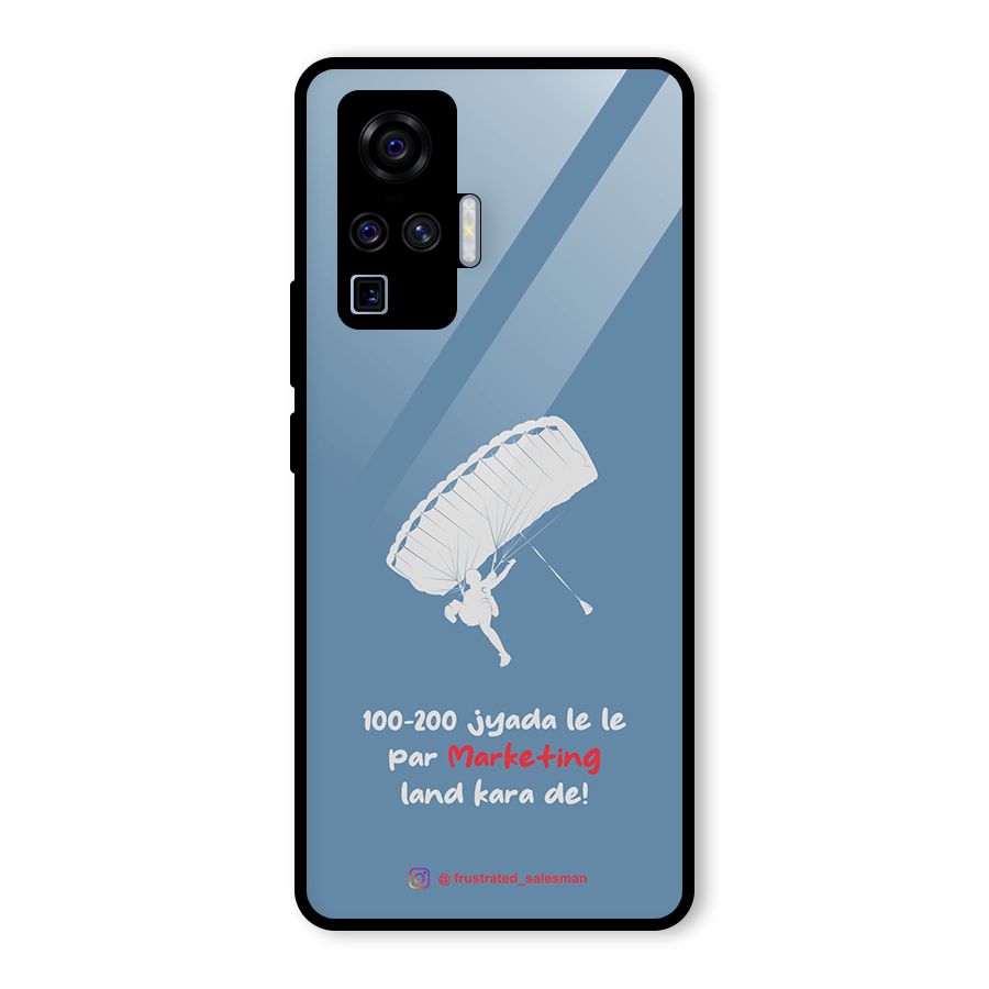 Marketing Land Kara De SteelBlue Glass Back Case for Vivo X50 Pro